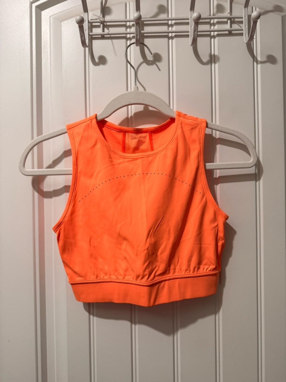 lululemon athletica Neon Orange High-Neck Crop Tank